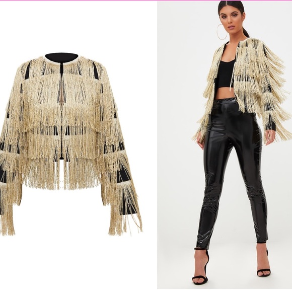 gold fringe jacket